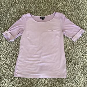 The Limited Women’s Blouse Lavender Short Sleeve Shirt